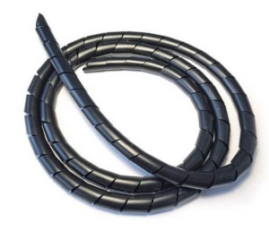 Spiralkabelhülle schwarz